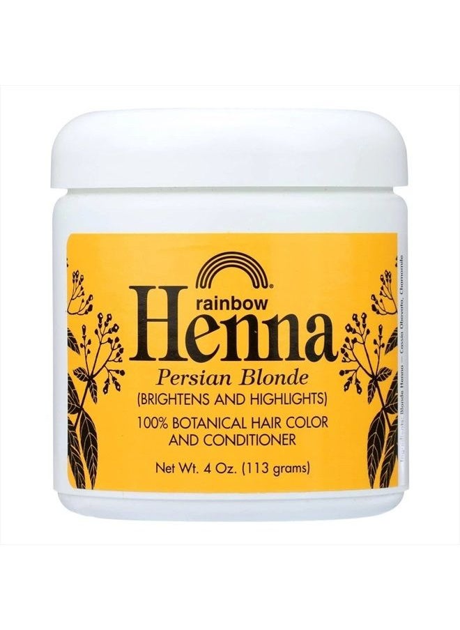 Rainbow Research Henna Botanical Hair Color and Conditioner, Persian Blonde, 4 Ounce 