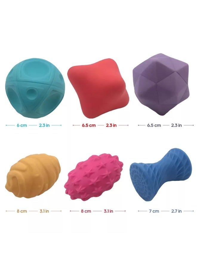 Happy Baby Kids' Bath Ball Set – A set of 6 colorful balls in different shapes, soft to the touch and perfect for massage and play for babies and older children, helping develop motor and visual skills._ Children's bath games - Children's water games - Gift for children - Entertainment game for children - Children's games - Image 5