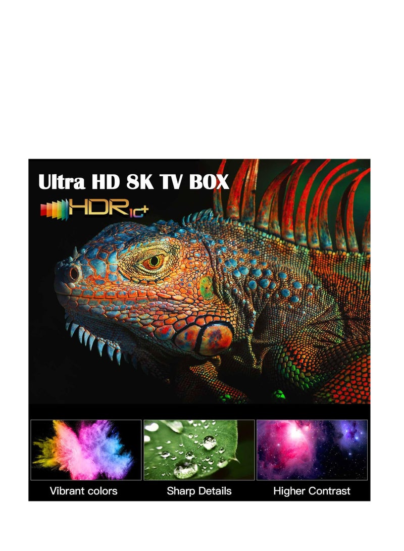 Excefore TV Box for Android 13.0, Smart TV Box, 4GB 32GB X88 Pro 13 Android tv Box, RK3528 4K 6K 8K 2.4G/5G WiFi 6 USB 3.0 BT 5.0 Ultra HDR 10+ with Wireless Backlit Keyboard - Image 5