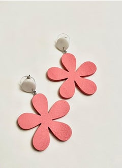 Trio Earrings Pink five clover flower earrings  - Image 1