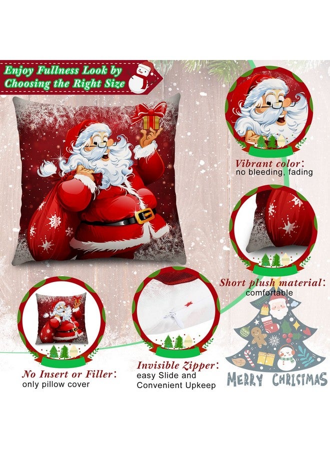 Tatuo 6 Pcs Christmas Pillow Covers Cushion Covers Decoration Holiday Decor Throw Pillow Case for Sofa Couch Christmas Office Bedroom Decorations(18 x 18 in,Funny Style) - Image 3