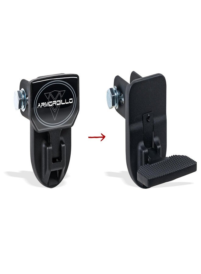 Armordillo FD Series 5" Foldable Rear Hitch Step|Compatible for Class 3 Trailer Hitch 2" Receiver|Hitch Step Bar|Folding Fold-Up Rear Step|8724545|Matte Black|Steel|Universal - Image 3