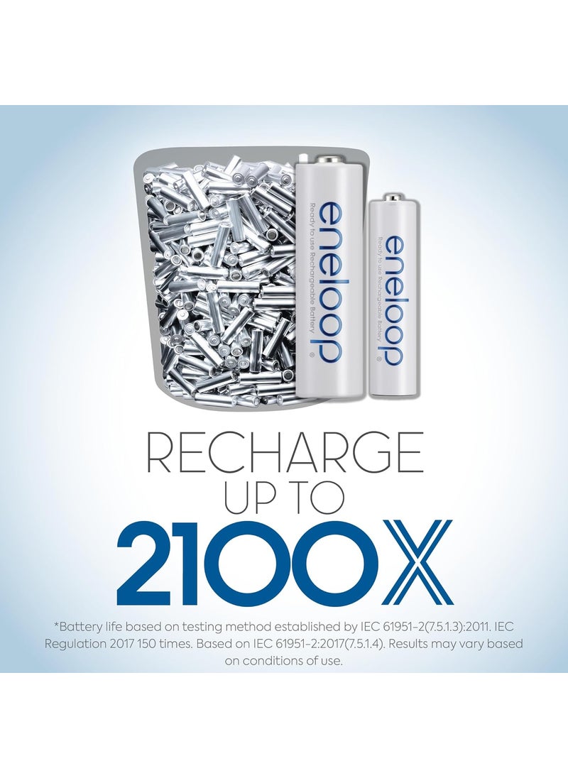 eneloop Eneloop Panasonic BK3MCCA10FA AA 2100 Cycle NiMH PreCharged Rechargeable Batteries 10Battery Pack  - Image 4