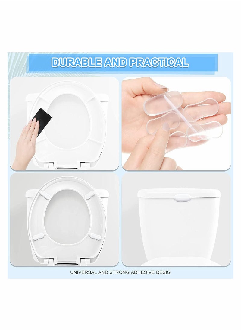 Y&D Toilet Seat Bumpers, 5Pcs/Set Self-adhesive Buffer Pad Quiet Soft Lid Bumper Universal Rubber Spacer Non-slip Pads Replacement for Families, Hotels, Hospitals, School Seats  - Image 4