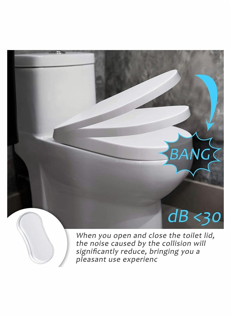 Y&D Toilet Seat Bumpers, 5Pcs/Set Self-adhesive Buffer Pad Quiet Soft Lid Bumper Universal Rubber Spacer Non-slip Pads Replacement for Families, Hotels, Hospitals, School Seats  - Image 2