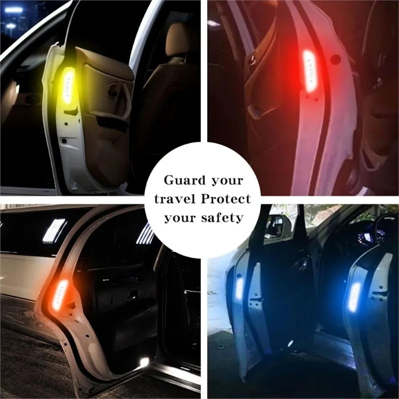80sets Reflective Car Door Sticker Safety Warning Stickers Reflector Tape Decal Accessories Exterior(Red) - Image 4