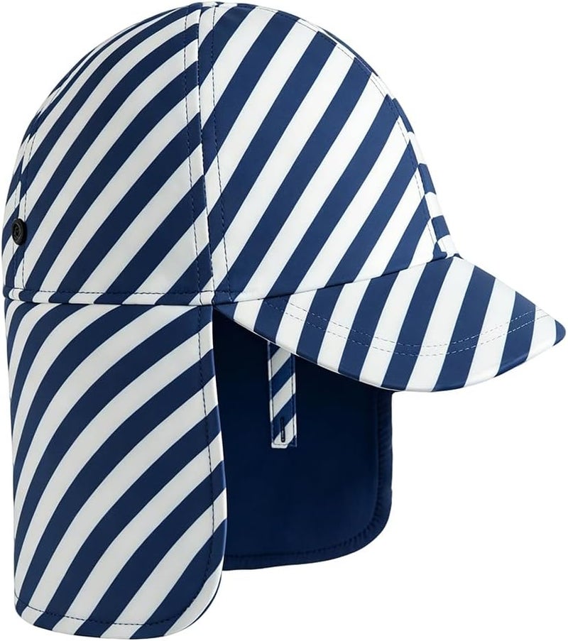 Gifts Treat Kids Legionnaires Hat, UPF 50+ Sun Protection Swim Cap Flap Hat for Kids, Quick Drying Boys Sun Hat with Neck Protection for Beach Seaside Pool… - Image 1