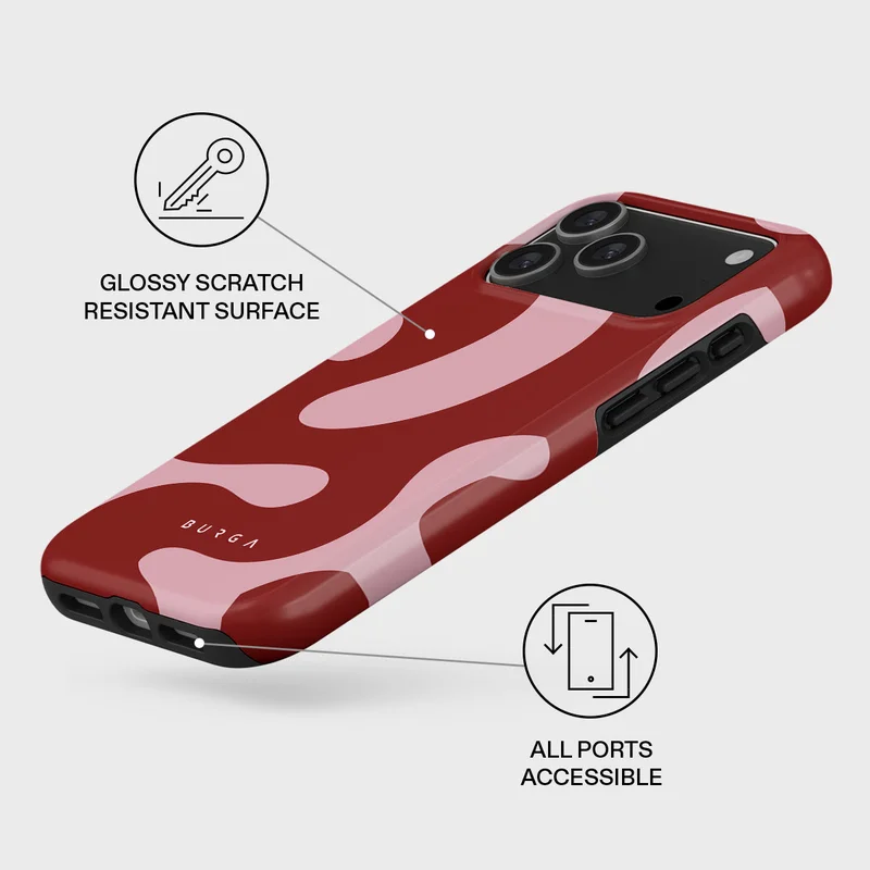 BURGA iPhone 17 Pro Max Flex Premium Case Compatible with Hybrid Dual-Layer Hard Shell + Silicone Protection - Scratch-Resistant Shockproof Mobile Cover