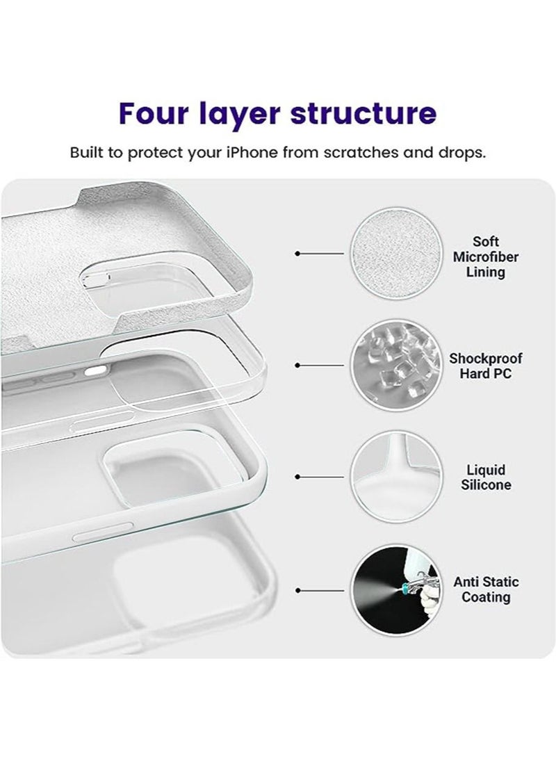 فيسوس غطاء علبة iPhone 15 Pro Mobile مع حماية سائلة من السيليكون الناعمة مكافحة الصدمات المضادة للصدمات الغطاء الخلفي الحماية النحيف مع شعور مريح باللمس والضرب - Image 2