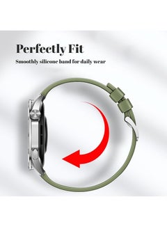 Generic Nylon Strap Compatible with Huawei Watch GT4 Replacement Wrist Band, 22mm Replacement Nylon Braided Silicone Composite Watch Strap, Compatible with Huawei Watch GT4/ GT3/ GT3 Pro 46mm (Green)  - Image 4