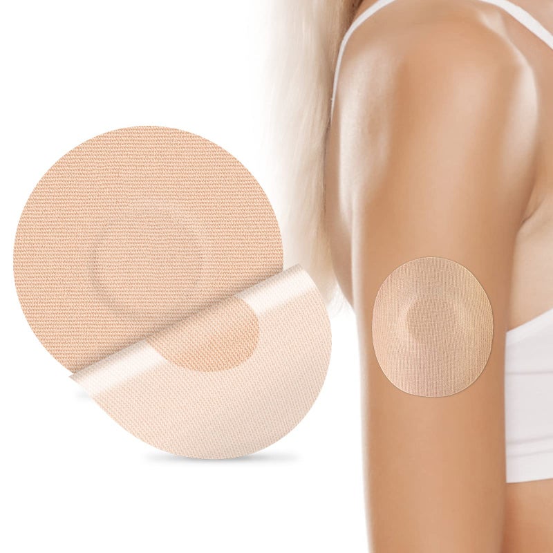 HONYOU Freestyle Adhesive Patches 25Pack Waterproof Libre23 Sensor Covers Flesh Flexible CGM Patches Without Glue in The CenterEnliteGuardianFreestyle Libre 14 Day Sensor Patches