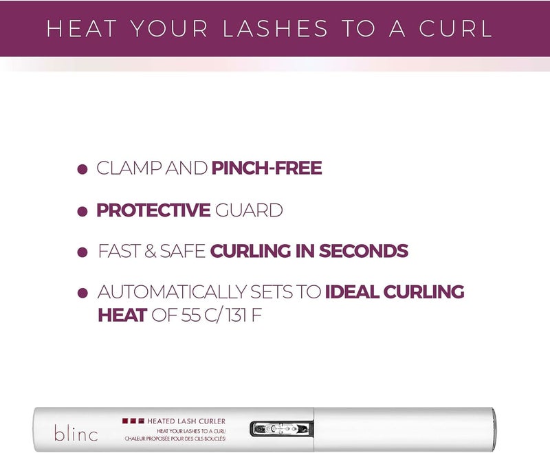 Blinc Heated Eyelash Curler Comb for Long Lasting Curls with Battery Included - Image 3