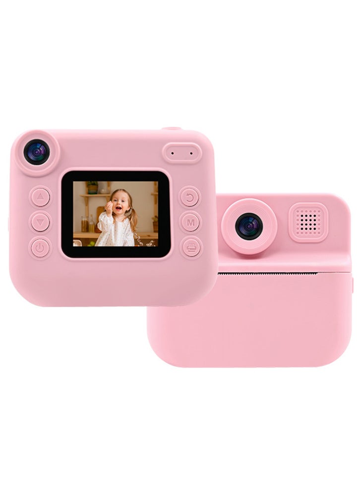 Generic KDC-030D 2.0-inch Mini Children Instant Camera HD Dual Lens Digital Camera Photo Printer - Pink - Image 1