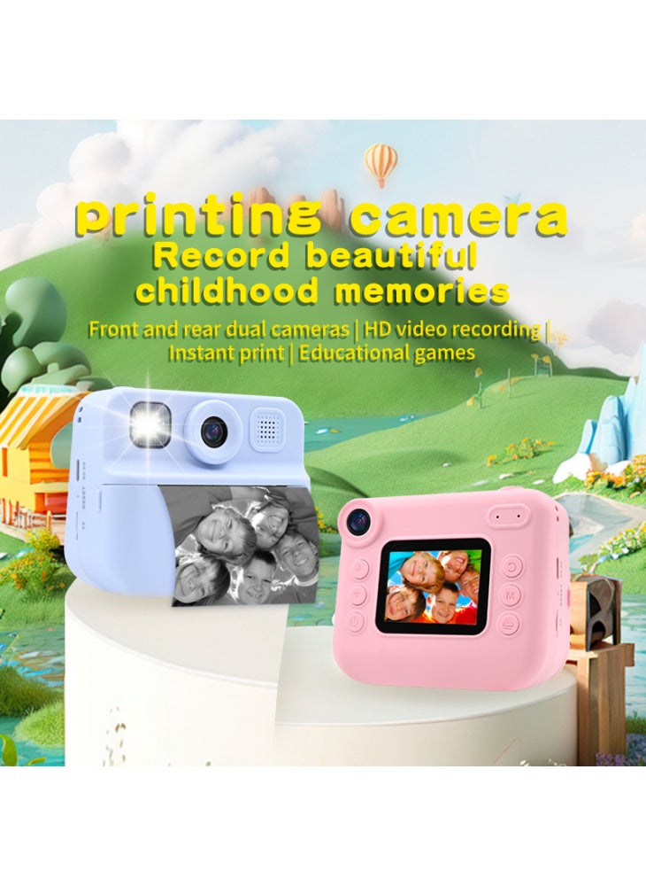 Generic KDC-030D 2.0-inch Mini Children Instant Camera HD Dual Lens Digital Camera Photo Printer - Pink - Image 2