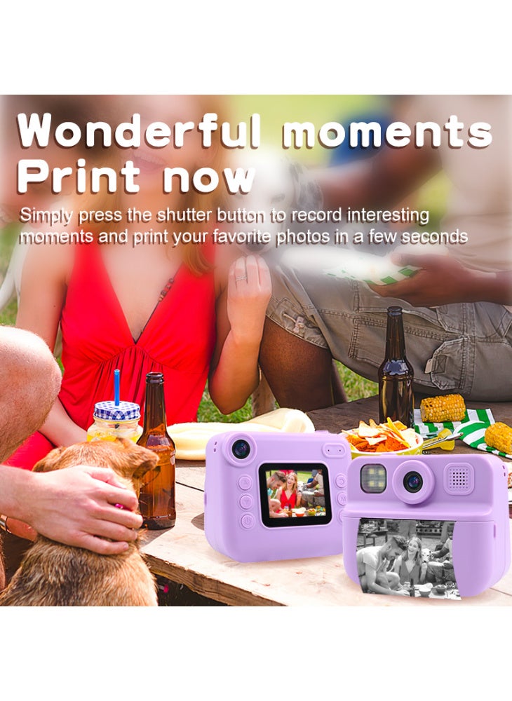 Generic KDC-030D 2.0-inch Mini Children Instant Camera HD Dual Lens Digital Camera Photo Printer - Pink - Image 5