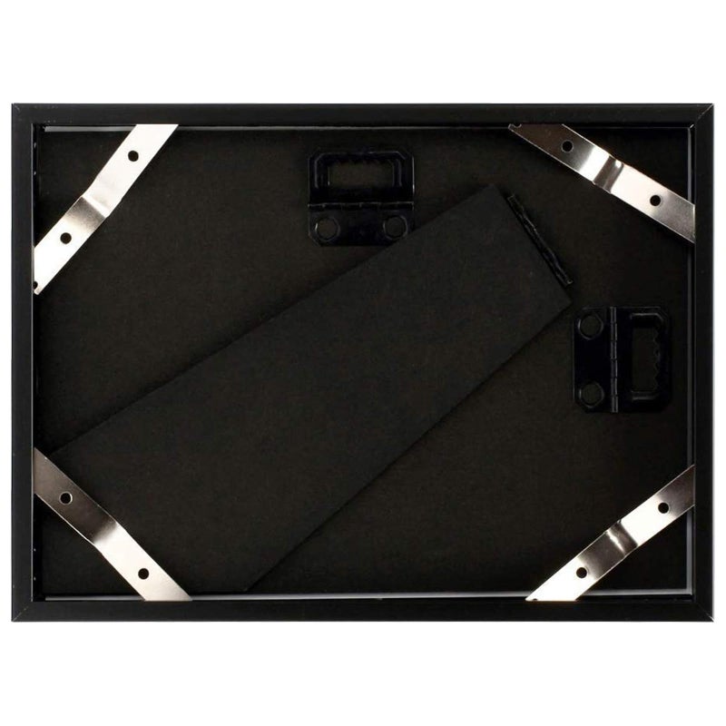 Frametory, 5x7 Black Aluminum Picture Frame - Set of 2 - Ideal for Displaying 4x6 Photos with Mat or 5x7 Without Mat - Real Glass Front - Simple Gallery Wall Frames for Art Prints and Posters - Image 2