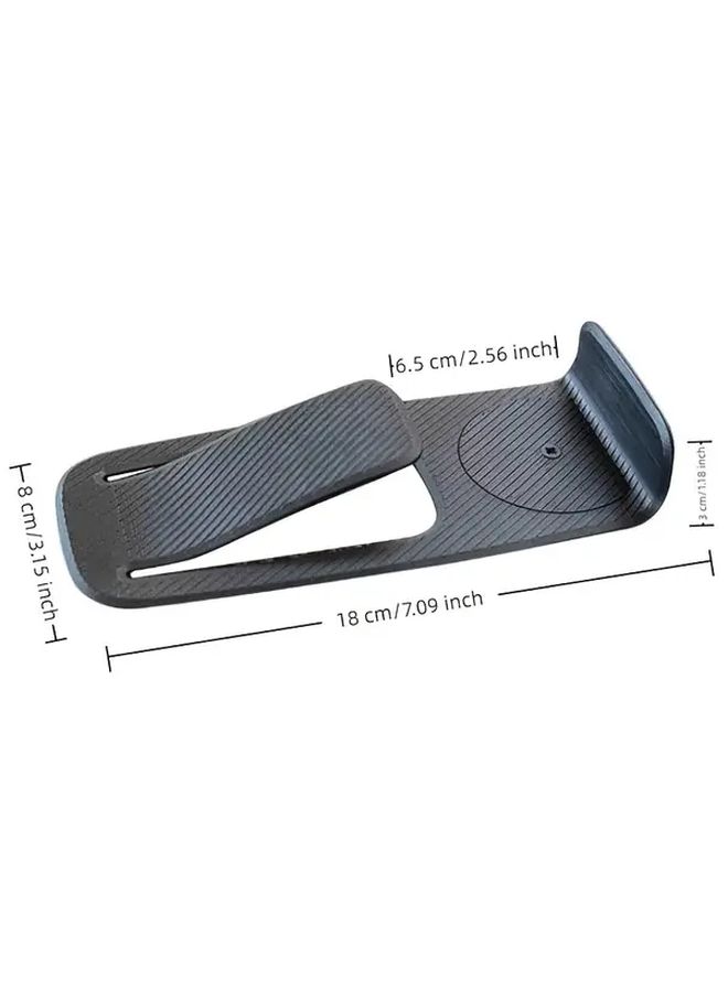 Black Door Stop And Damper Floor Mounted Dual Protection Prevent Door From Closing And Hitting - Image 2