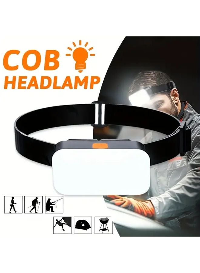 USB C Rechargeable COB Headlamp 4 Modes Adjustable Headlight for Camping Hiking - Image 2