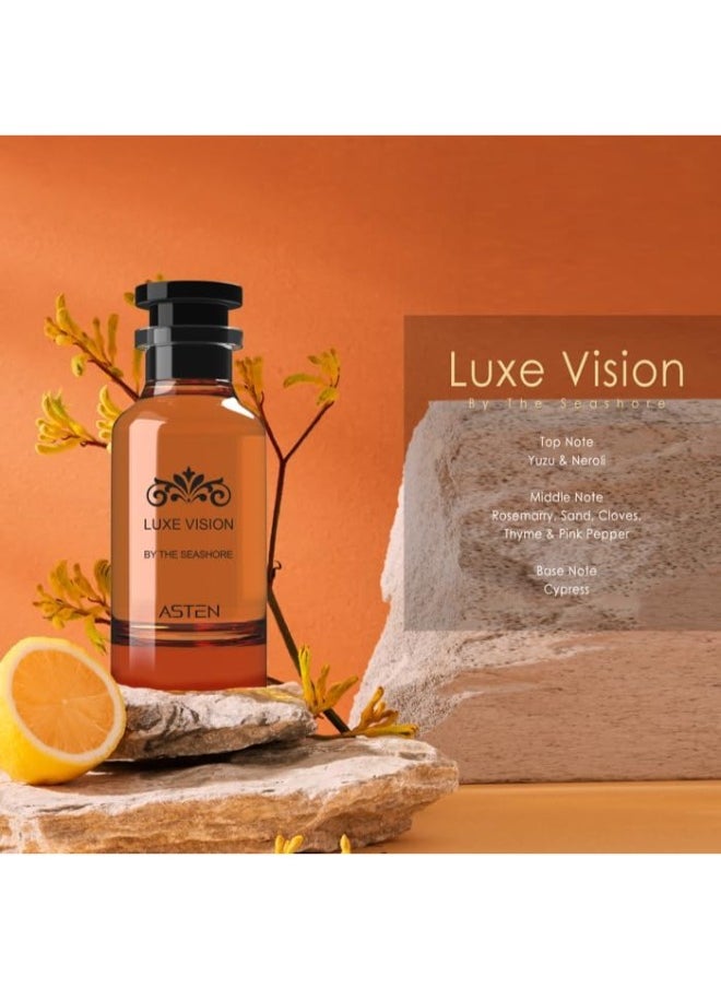 Luxe Vision By The Seashore Eau de Parfum - 100ml | Unisex Fresh & Sophisticated Fragrance - pzsku/Z9F1FD9271B6DA675519FZ/45/_/1733659280/3180bca1-6d19-4fea-b08b-a47b04d24348