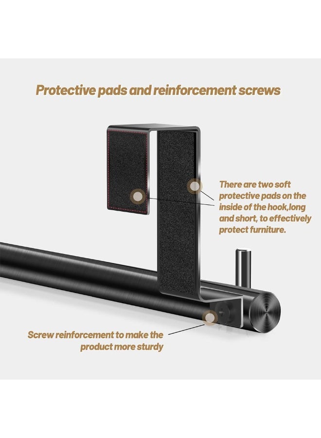 JZS 2 Pack Cabinet Door Towel Holder, Over Cabinet Towel Bar, Stainless Steel Dish Towel Holder for Cabinet Door Kicthen Towel Rack, Matte Black 23.5cm Wide - Image 3