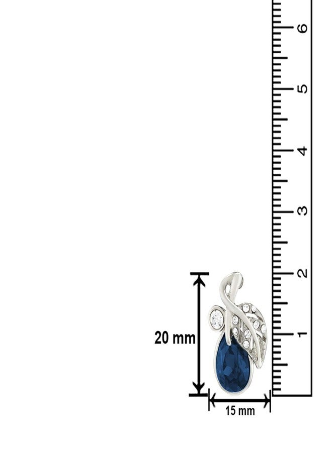 Mahi Stud Earrings for Women (Blue And White) (ER1109537RMBlu) - Image 3