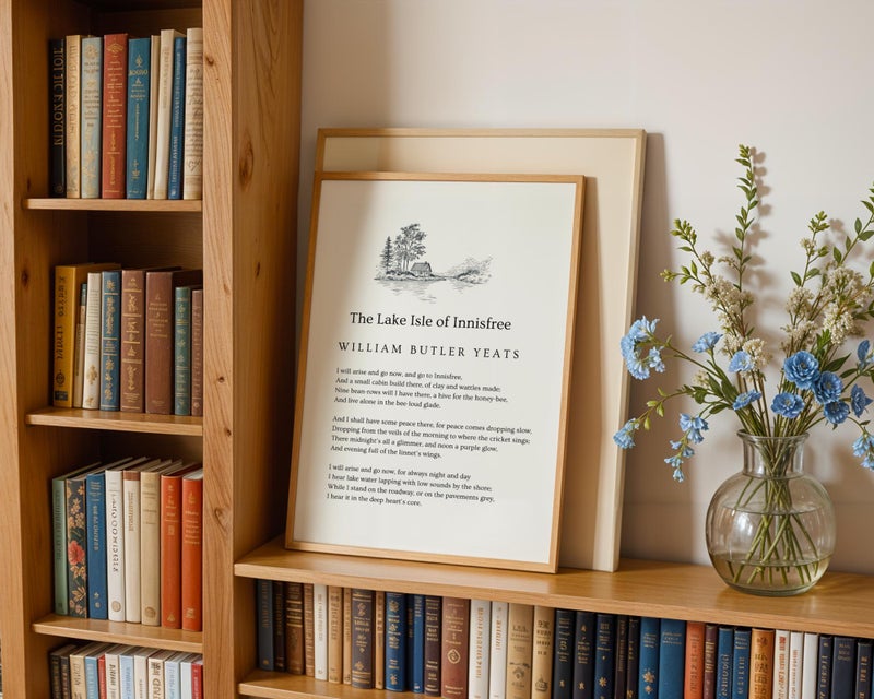 TNESSENTIAL The Lake Isle of Innisfree Poem Print – William Butler Yeats Poetry Wall Art, WB Yeats Poem, Literary Gift, Book Lover Gift, Unframed - Image 3