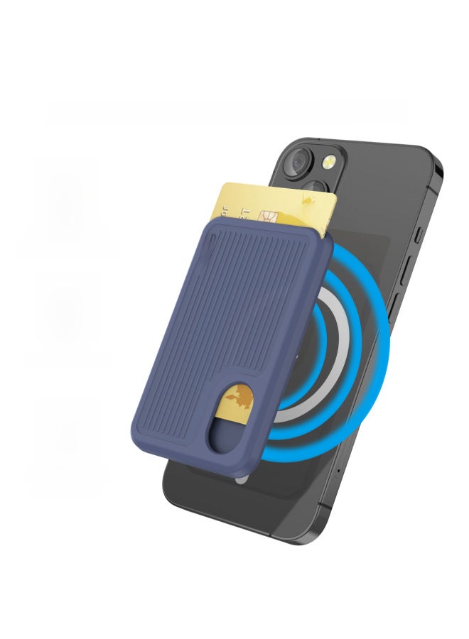 For Apple 12 Card Bag IPhone13 Full Size Magsafe Bracket Original Strong Magnetic Silicone Card Bag-Color:Dark Night Purple-Applicable Model:Apple Mobile Phone  - Image 5