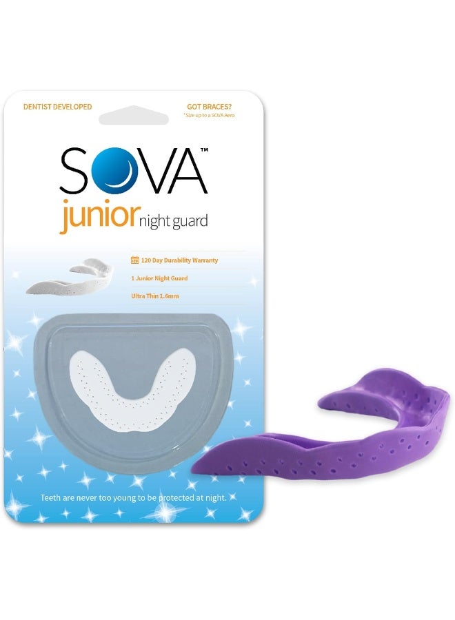 SOVA Junior Night Guard, Purple Punch - 1.6mm Thin - Custom-Molded Fit - Protects Against Nighttime Teeth Grinding & Clenching - FSA/HSA Eligible - Odor & Taste Free - Remoldable Up to 20 Times - Image 1