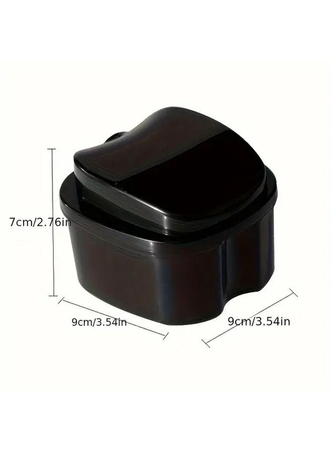 Yellow Denture Cleaning Box With Mesh Basket Filter Oral Care Storage Case - Image 4