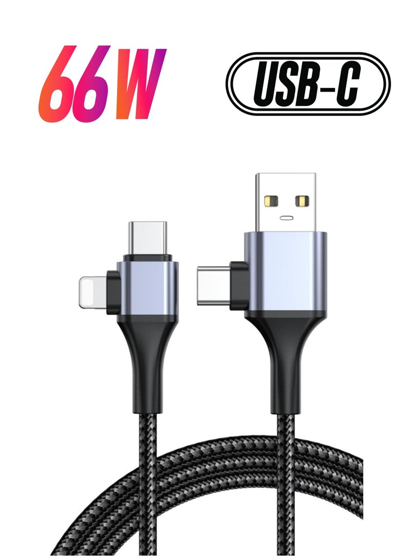 Excefore USB C Cable, 4 in 1 Universal USB Cable, 6ft Travel Charger Cord, Fast Charging Cord PD Type C to C Male to Male, with 480Mbps Data Transfer, Universal Charging Cable for Phone, Computer - Image 1