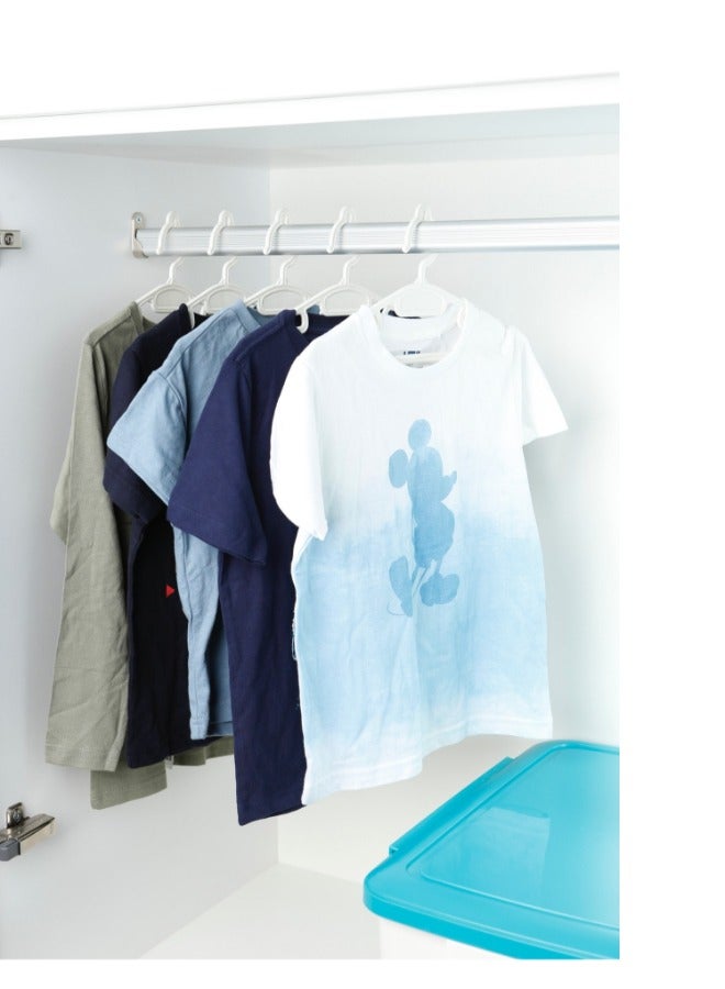 inochi Hara Baby Cloth Hanger, Light Blue, 10 Pieces - Image 5