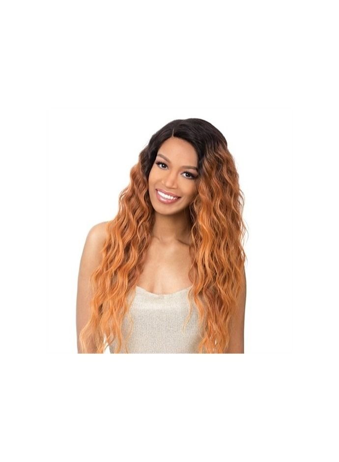 Estelle Heat resistant high quality fiber Lace Front Wig Curly MIX COLOR - Image 1