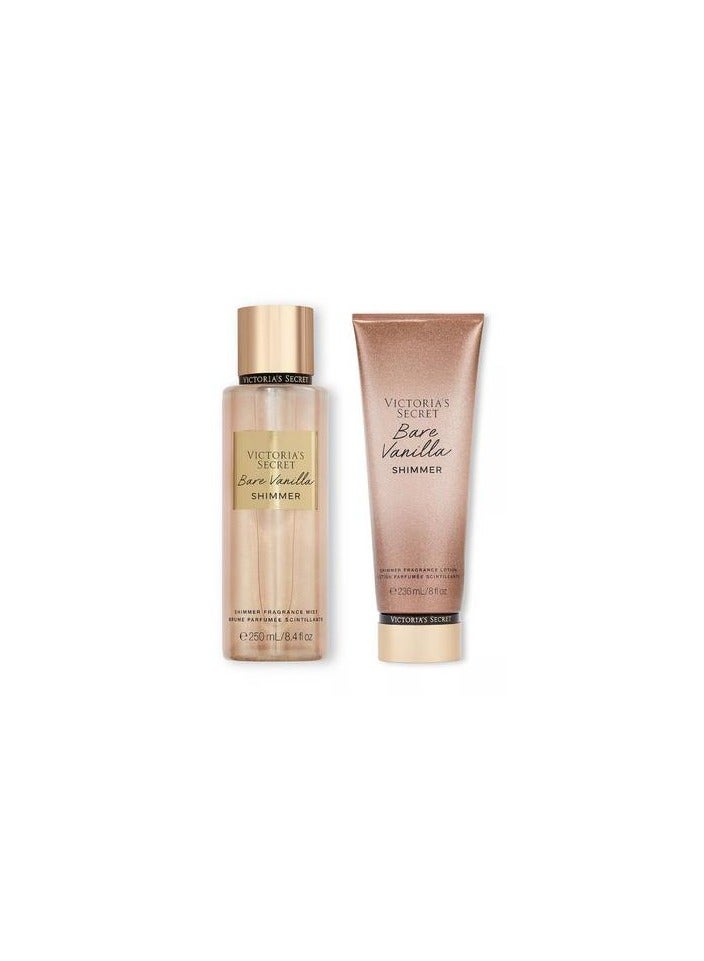 Victoria’s Secret Bare Vanilla Shimmer Mist and Body Lotion Set