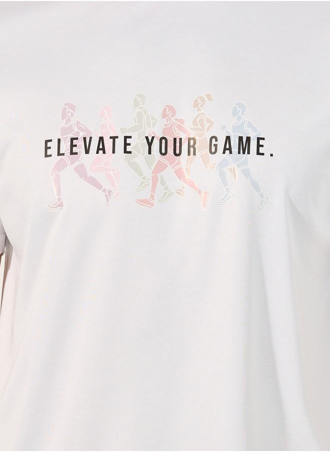 Styli - Slogan Print Short Sleeve Running T-Shirt - Image 1