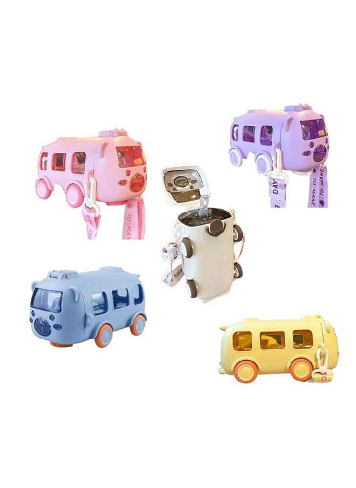 Children'S Water Bottle In The Shape Of A Bus, 500 Ml, For Boys And Girls, Blue Color | 1 Blue Bus-Shaped Water Bottle