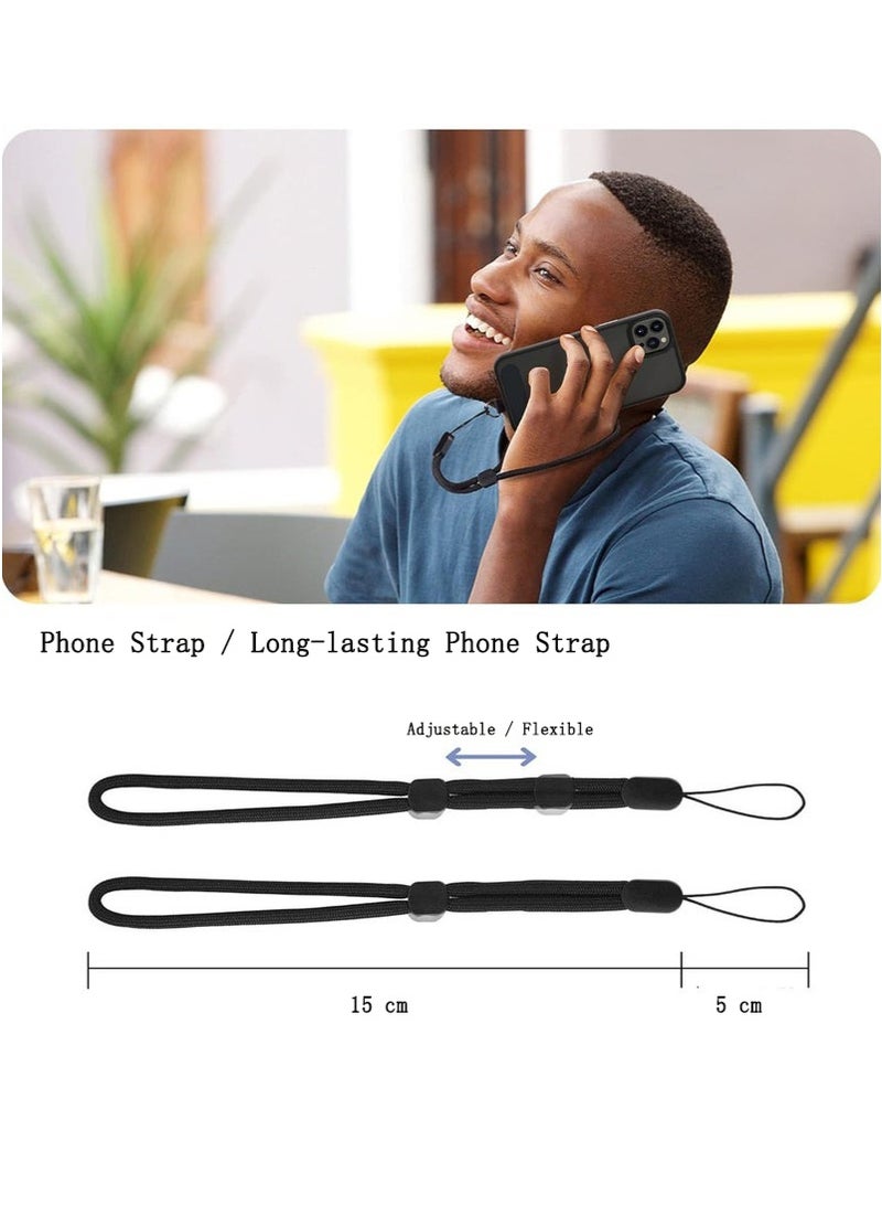 SahlTech 2-Pieces Phone Lanyard Set: Universal Crossbody, Wrist, Adjustable Shoulder, Neck and Wrist Straps with Multi-Purpose Nylon Patch | 1 Neck Strap + 1 Wrist Strap + 2 Compatible Pads | Fits Most Smartphones (Black) - Image 5