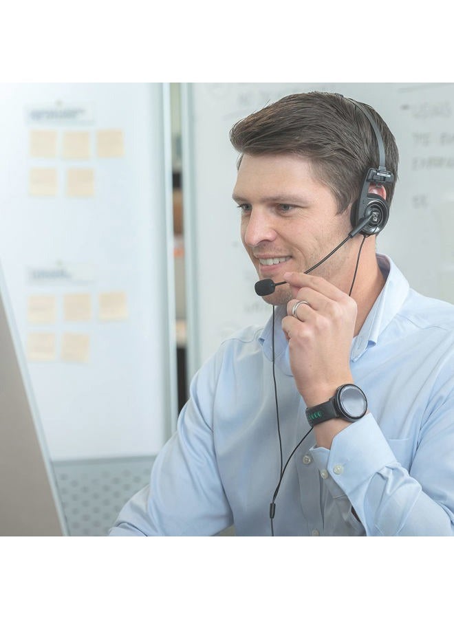 KOSS Porta Pro Double-Sided On-Ear Communication Headset, Flexible, Hands-Free Electret Microphone, Collapsible Design, Wired 3.5mm TRRS Plug, Black - Image 5