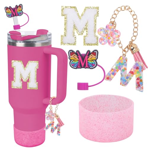 LA KEN DU Use for Stanley Cup Accessories Charms 40oz 30oz,Compatible with Stanley Cup Letter Charms for Handle Silicone Boot,Straw Cover Topper & Sticker(M) - Image 1