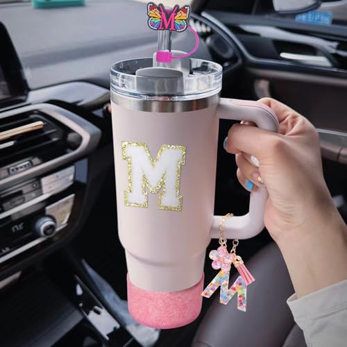 LA KEN DU Use for Stanley Cup Accessories Charms 40oz 30oz,Compatible with Stanley Cup Letter Charms for Handle Silicone Boot,Straw Cover Topper & Sticker(M) - Image 3