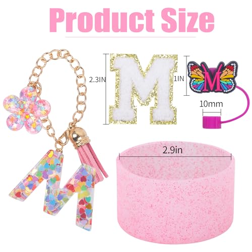 LA KEN DU Use for Stanley Cup Accessories Charms 40oz 30oz,Compatible with Stanley Cup Letter Charms for Handle Silicone Boot,Straw Cover Topper & Sticker(M) - Image 2
