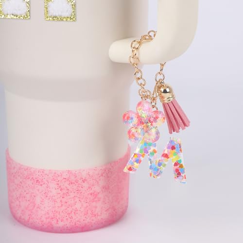 LA KEN DU Use for Stanley Cup Accessories Charms 40oz 30oz,Compatible with Stanley Cup Letter Charms for Handle Silicone Boot,Straw Cover Topper & Sticker(M) - Image 4