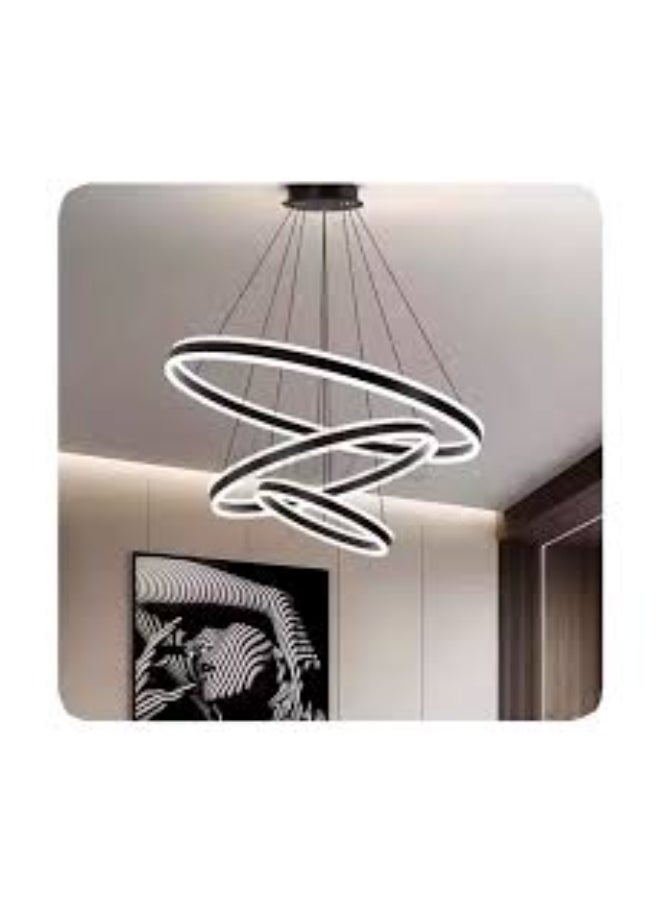 ALMIFTAH Modern Spiral LED Chandelier Ceiling Light – Adjustable Dimmable Pendant Lamp for Living Room, Dining Room, Foyer, or Bedroom – Contemporary Art-Inspired Design, Energy Efficient & Elegant Lighting Fixture - Image 1