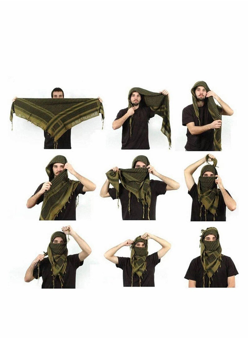 Excefore - Desert Scarf, 100% Cotton Face Mask Bandanas Scarf for Dust Sun Wind Multifunctional Head Wear (43x43 inch) - Image 1