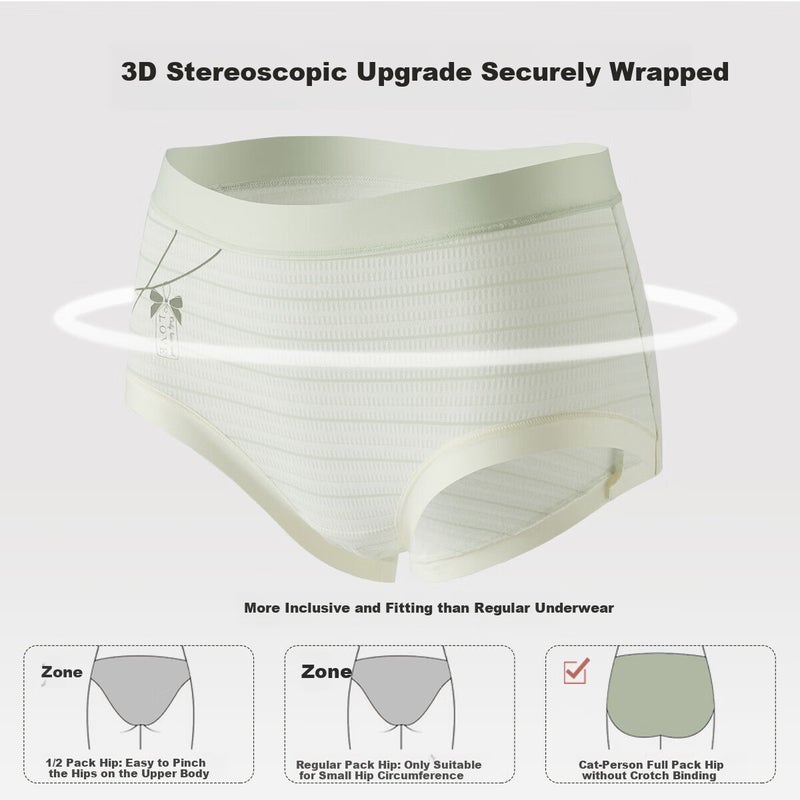 JD Jing Zao MiiOW [Skin-Friendly And Smooth] Women's Underwear, Pure Cotton Crotch, 10A Antibacterial, Moisture-Wicking And Breathable, Spring And Summer New Product for Women, 4 Pieces - Image 1