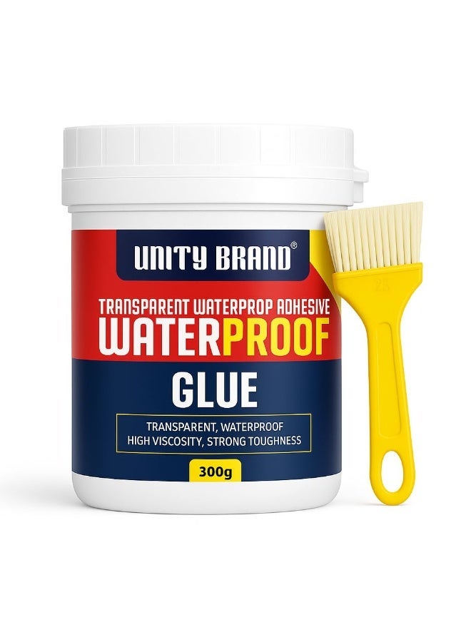 UB Unity Brand Crack Seal Glue 300gm with Brush Transparent Waterproof Resin Epoxy for Roof Leakage - Image 1
