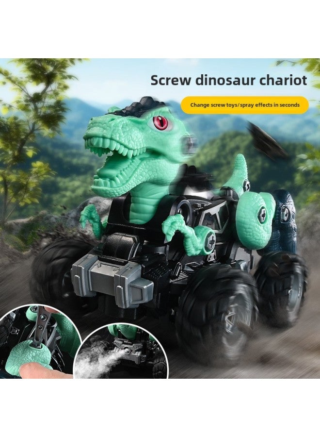 Loquat RC Remote Control Car Dinosaur Toy Car Light Spray 2.4G Electric Toy Disassembly DIY6101 Men-Color:6109 Bell Head Dragon + Open Box - Image 3