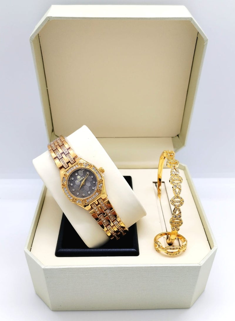 XII Women's watch set consisting of a watch, bracelet and ring