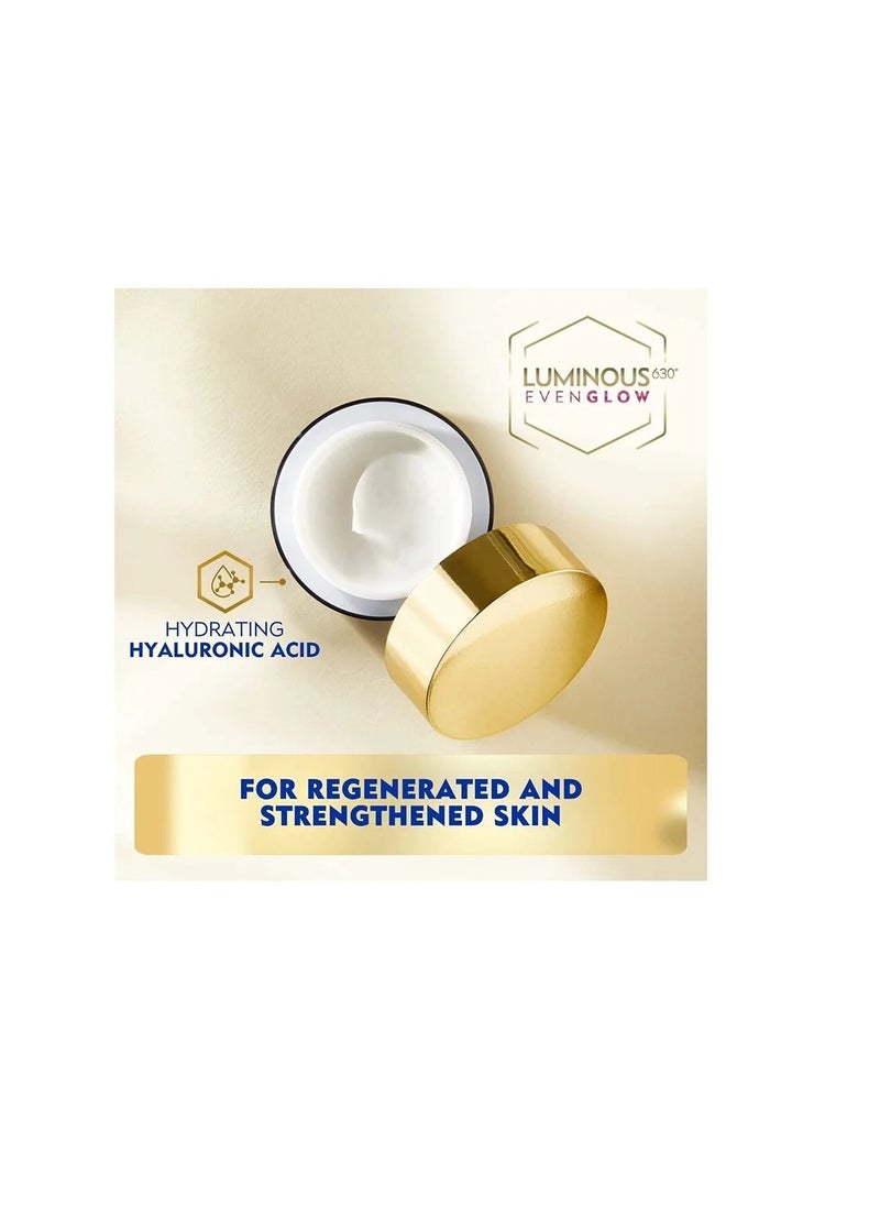 Nivea - Nivea, Luminous 630 Night Face Cream, Brightening and Anti-Dark Spots, 50ml - Image 1