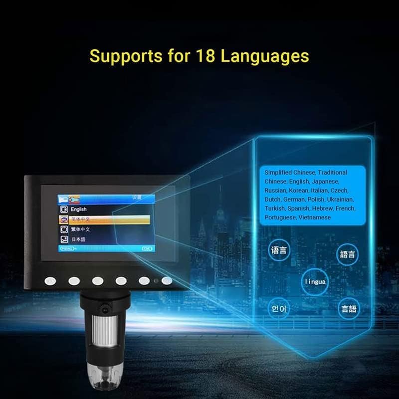 Tobo Microscope Accessories kit Slide Preparation camer Digital Microscope Photo and Video with 4.3-inch 1080P Screen Microscope 1000X Magnification for 8pcs LED Lights Microscope Accessories TD-1048IM - Image 3