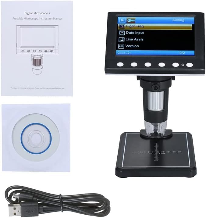 Tobo Microscope Accessories kit Slide Preparation camer Digital Microscope Photo and Video with 4.3-inch 1080P Screen Microscope 1000X Magnification for 8pcs LED Lights Microscope Accessories TD-1048IM - Image 2